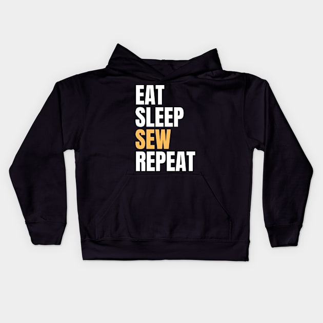 Eat Sleep Sew Repeat Kids Hoodie by Nice Surprise